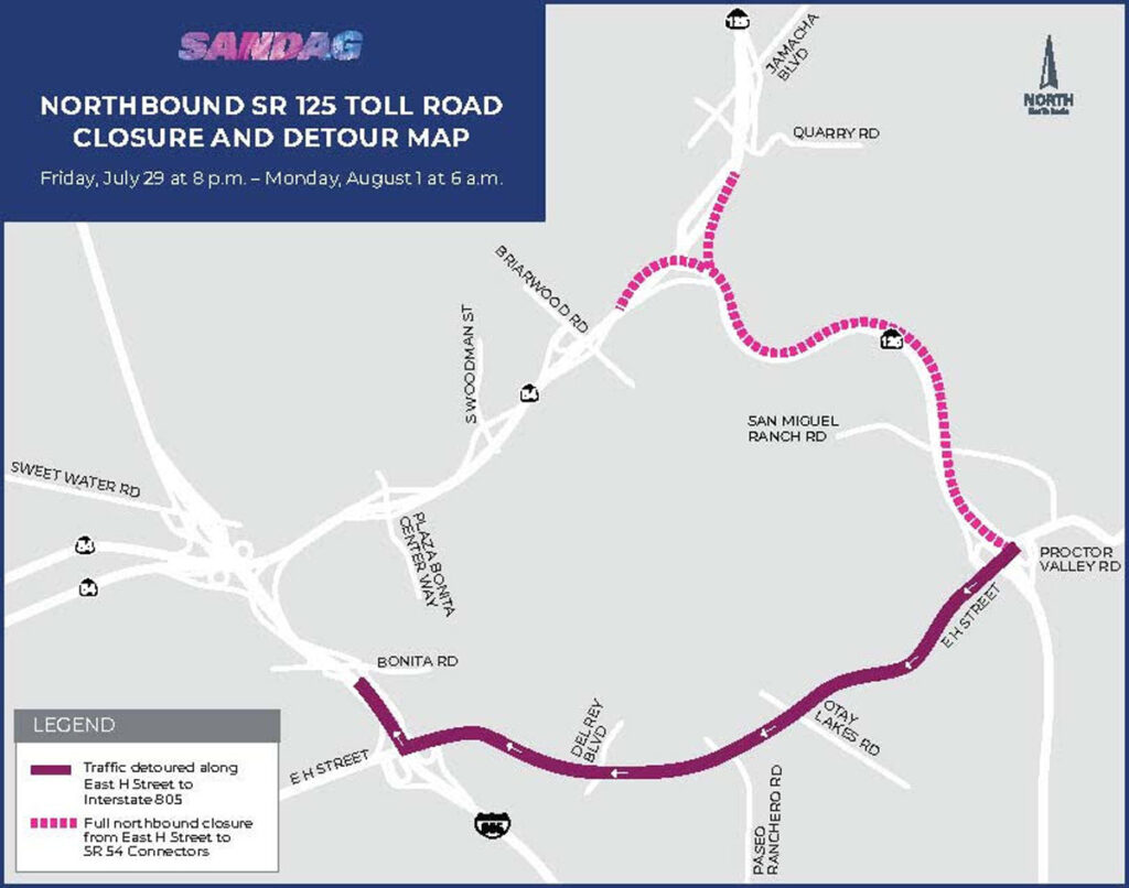 Northbound SR125 weekend closures | The Star News